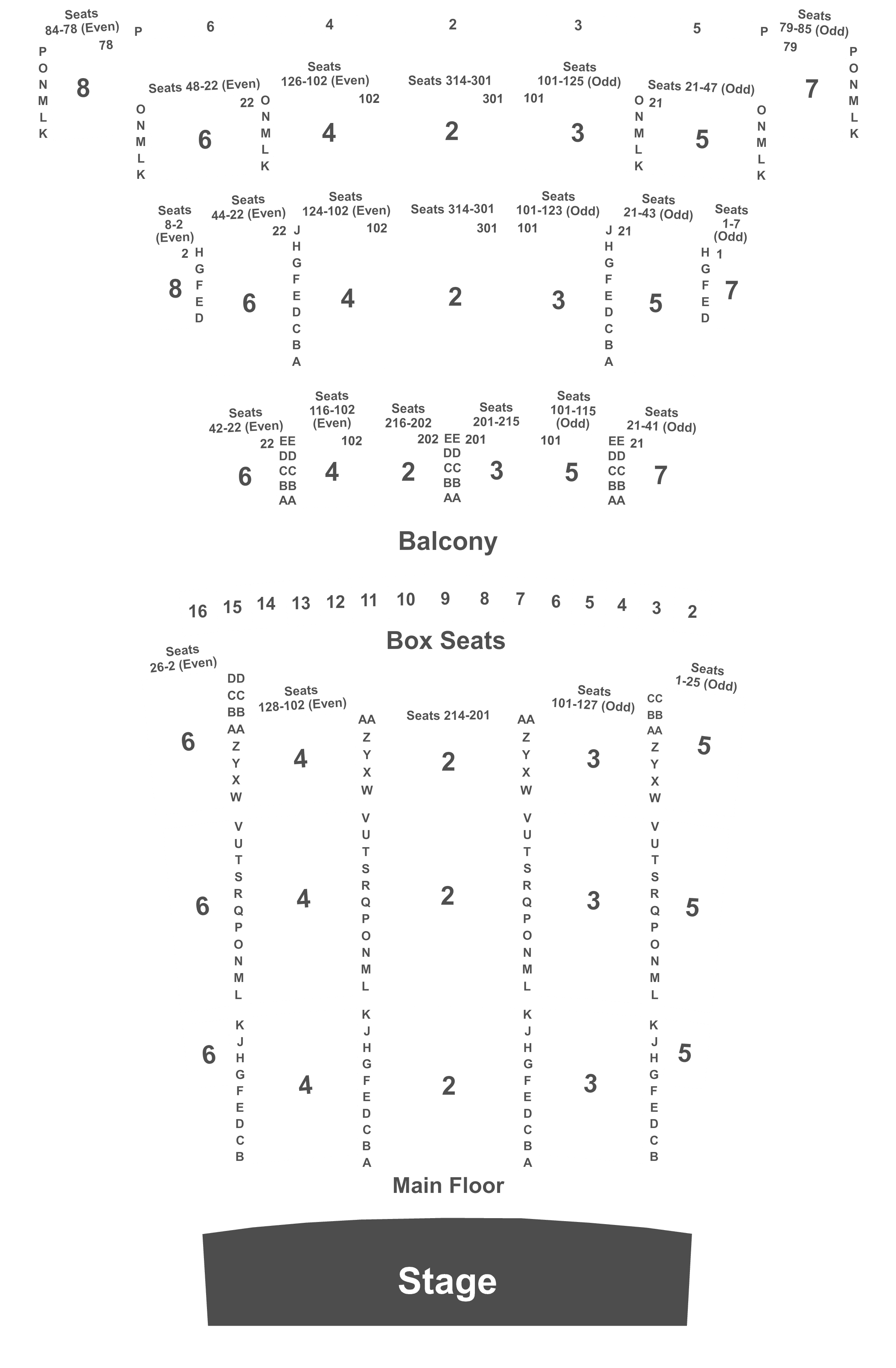 Opera House Seating Chart In Detroit Mi