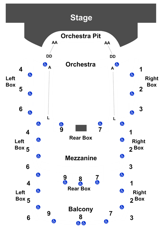 Duke Family Performance Hall Seating Chart