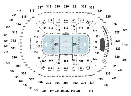 Enterprise Center Seating Chart With Rows