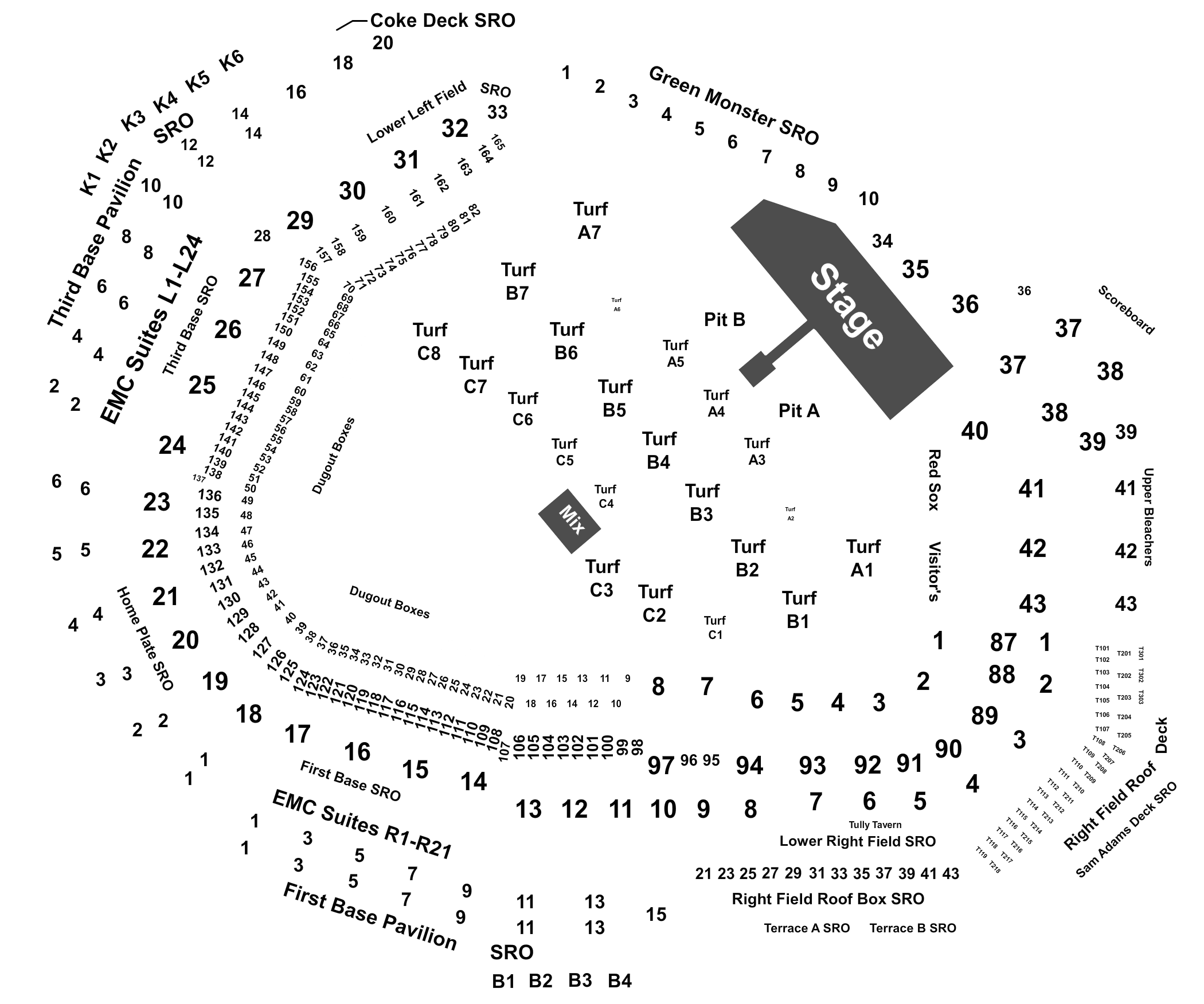 Learn about 175+ imagen fenway park seating chart with rows and seat