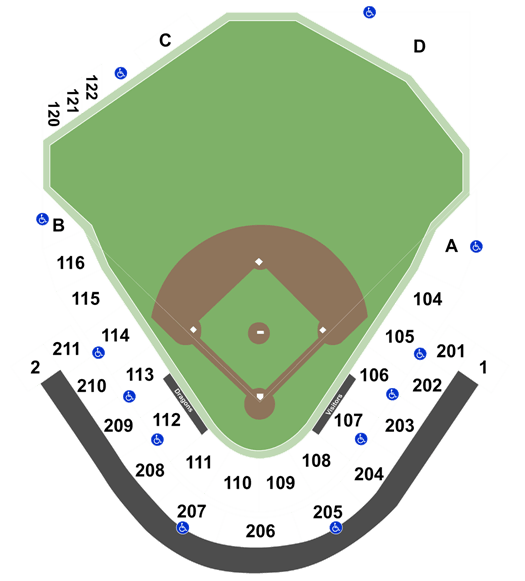 Dayton Dragons Seating Chart: A Visual Reference of Charts | Chart Master