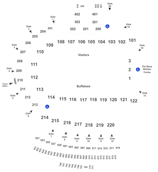 Colorado Buffaloes Football Stadium Seating Chart