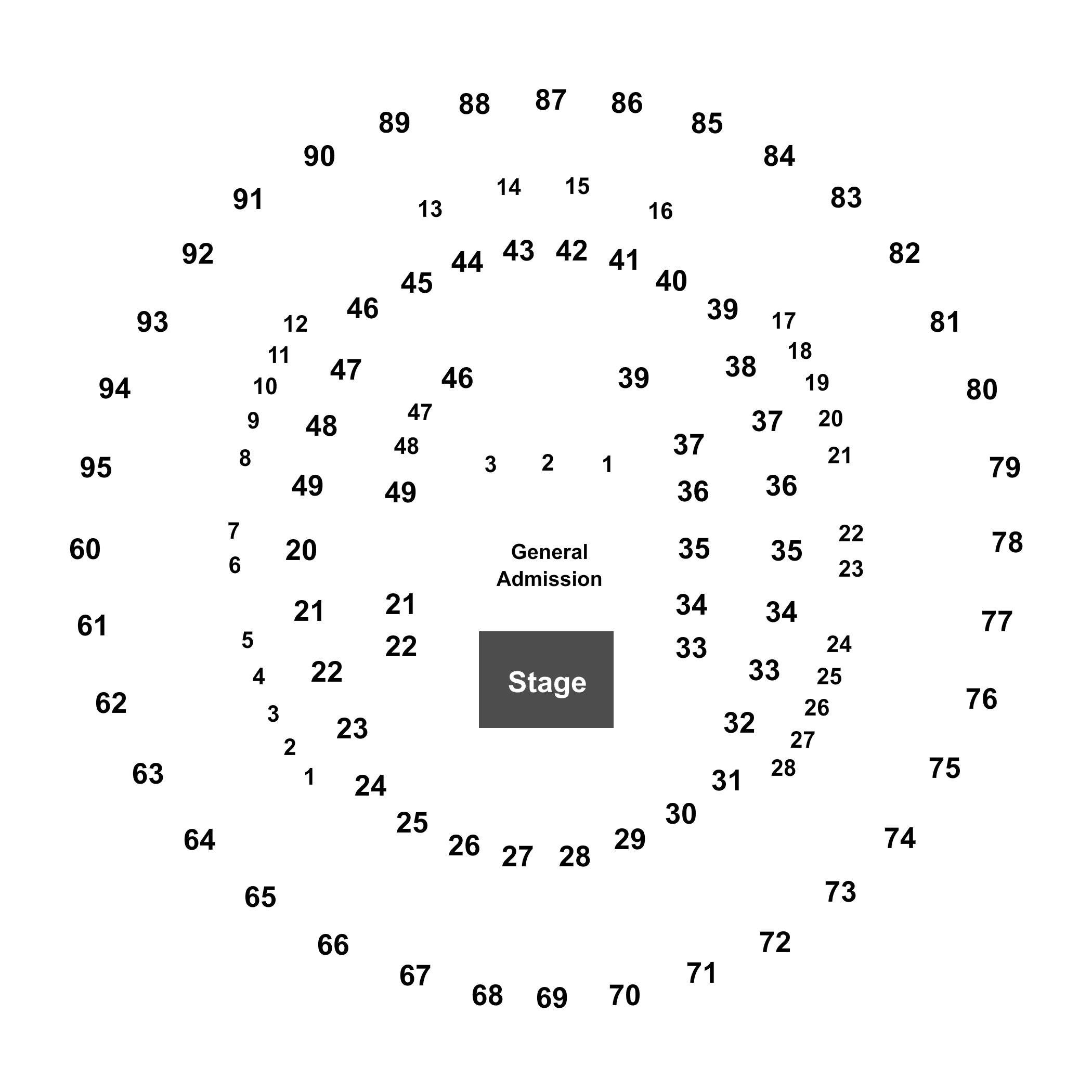 Frank Erwin Center Concert Seating Chart
