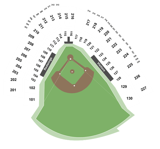Frontier Field Seating Chart