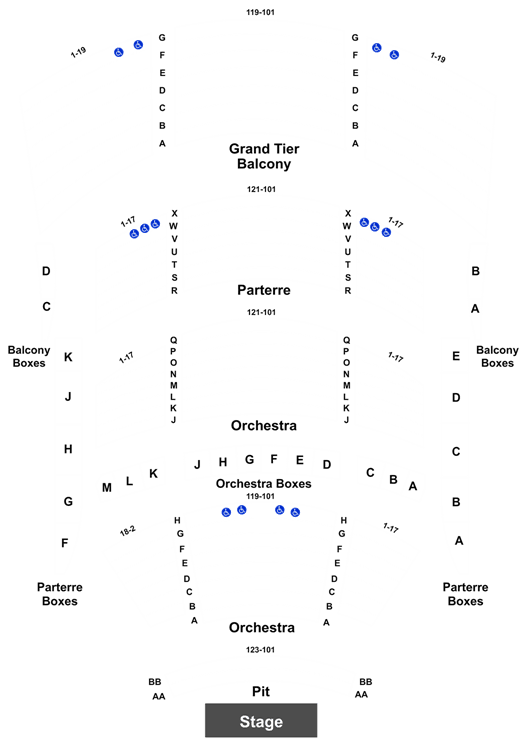 Gallo Arts Seating Chart