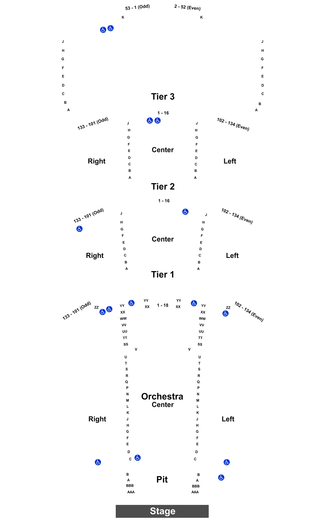 Dolores Eccles Theatre Seating Chart