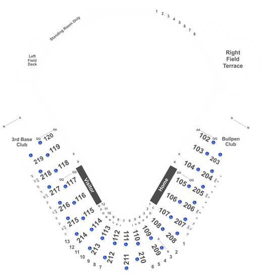 Seating Chart For George Steinbrenner Field Tampa