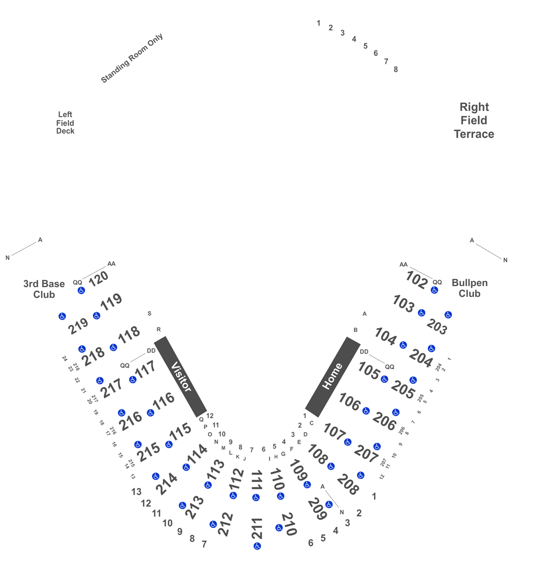 George Steinbrenner Field Seating Chart Rows