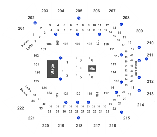 Golden 1 Center Detailed Seating Chart