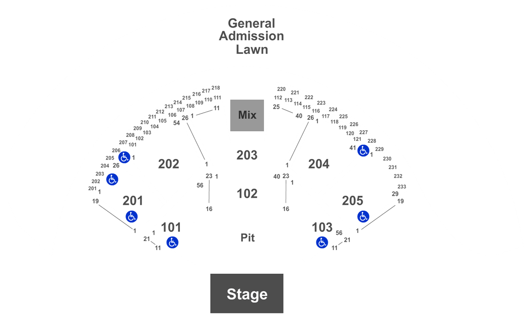 Gorge Seating Chart With Row Numbers