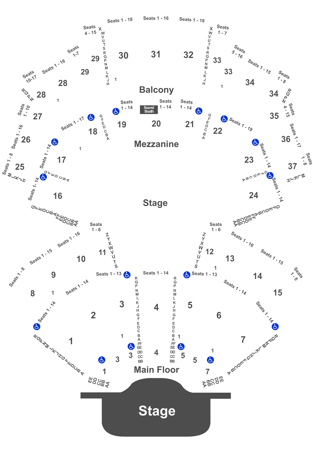 Opry House Seating Chart