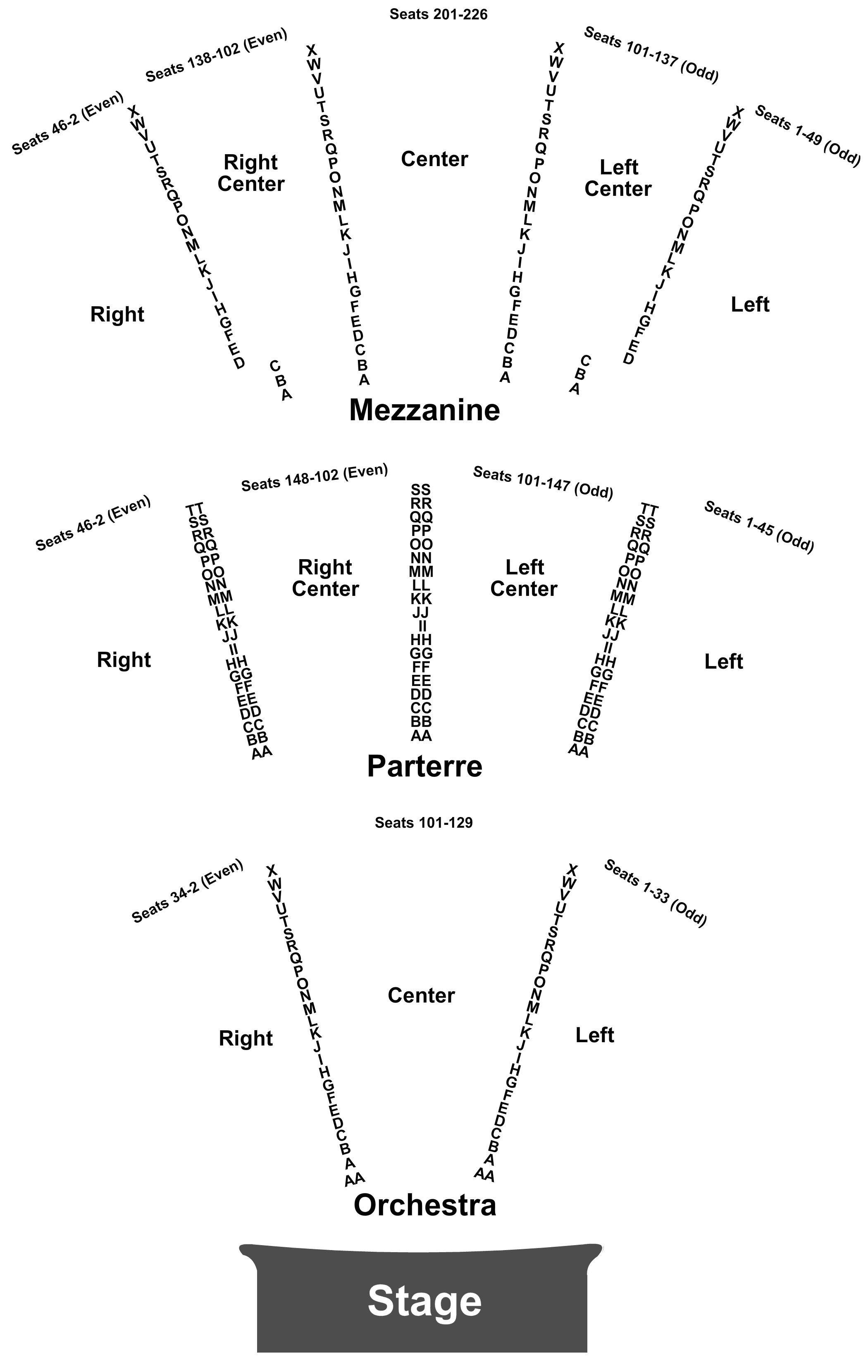 foxwoods resort casino grand theater seating chart