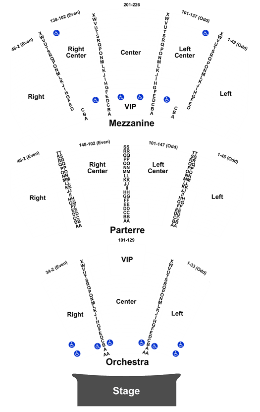 Seating Chart Foxwoods Grand Theater