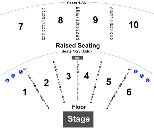Grey Eagle Events Seating Chart