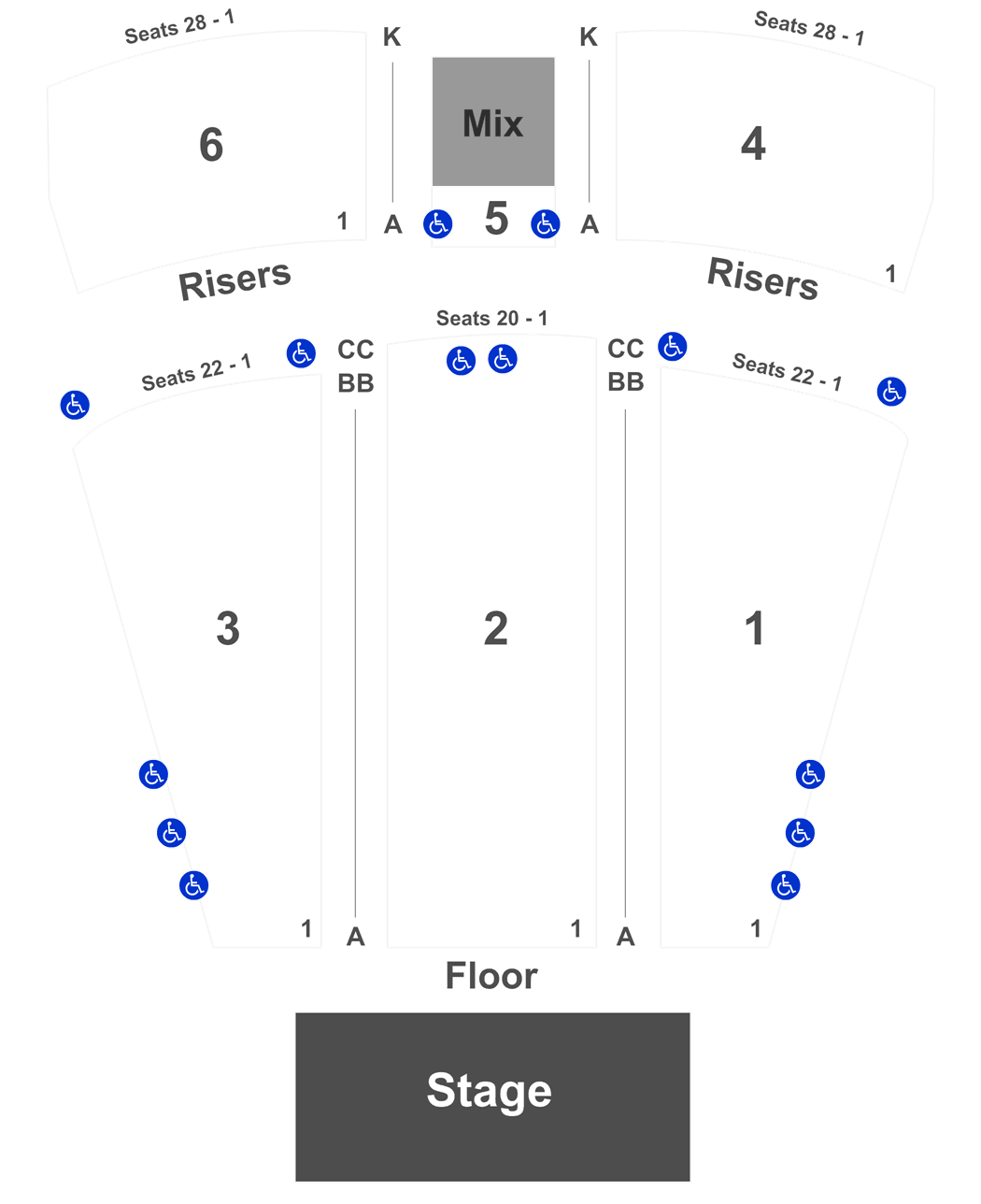 Rocksino Seating Chart