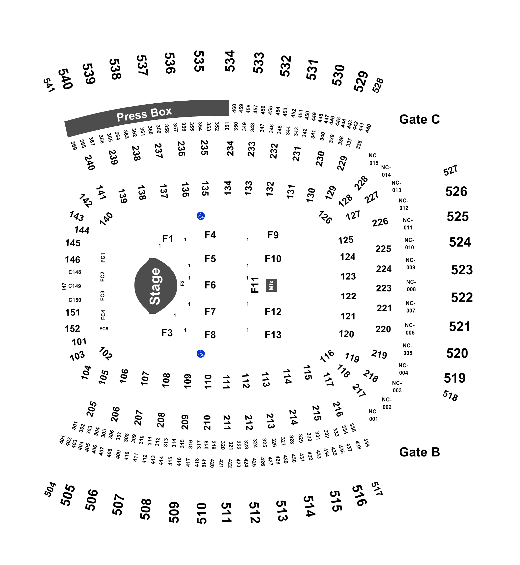 Heinz Field Seating Chart For Garth Brooks Concert Chart Walls