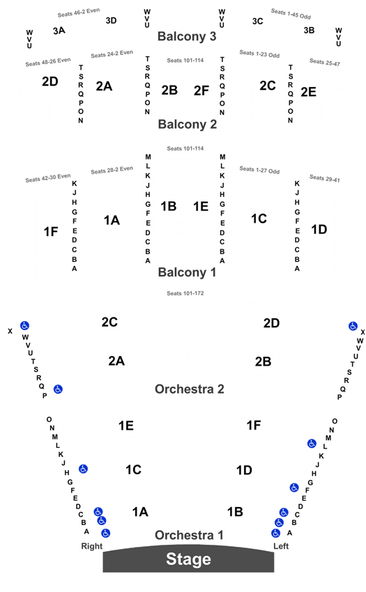 Heymann Center Seating Chart