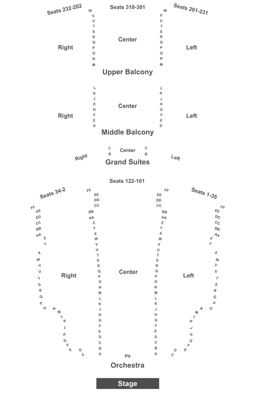 Seating Chart Hippodrome Baltimore Md