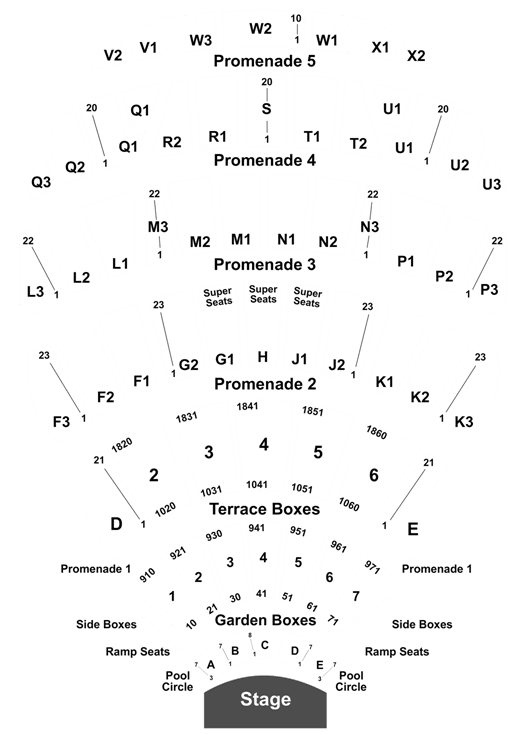 Hollywood Bowl Detailed Seating Chart