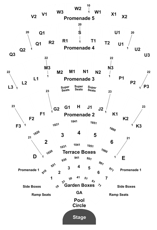 Hollywood Bowl Seating Chart With Numbers