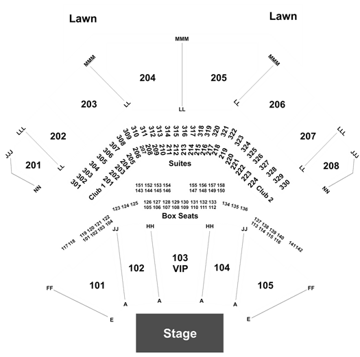 hollywood casino amphitheater tinley park parking map