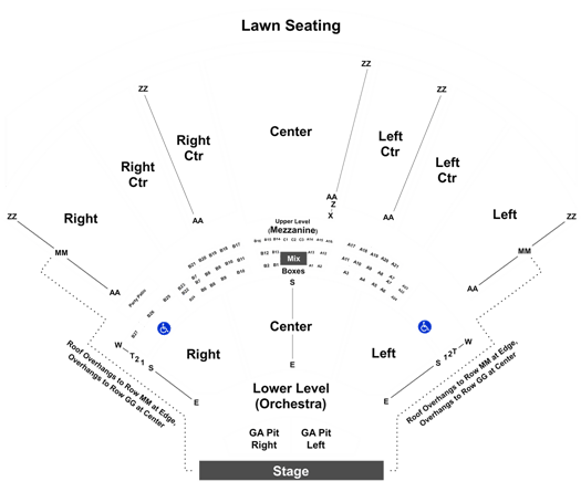 Hollywood casino amphitheatre - st. louis mo seating chart