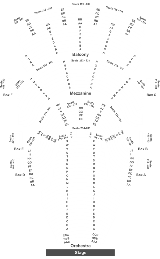 Silva Concert Hall Seating Chart
