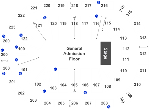 Infinite Energy Arena Seating Chart With Seat Numbers