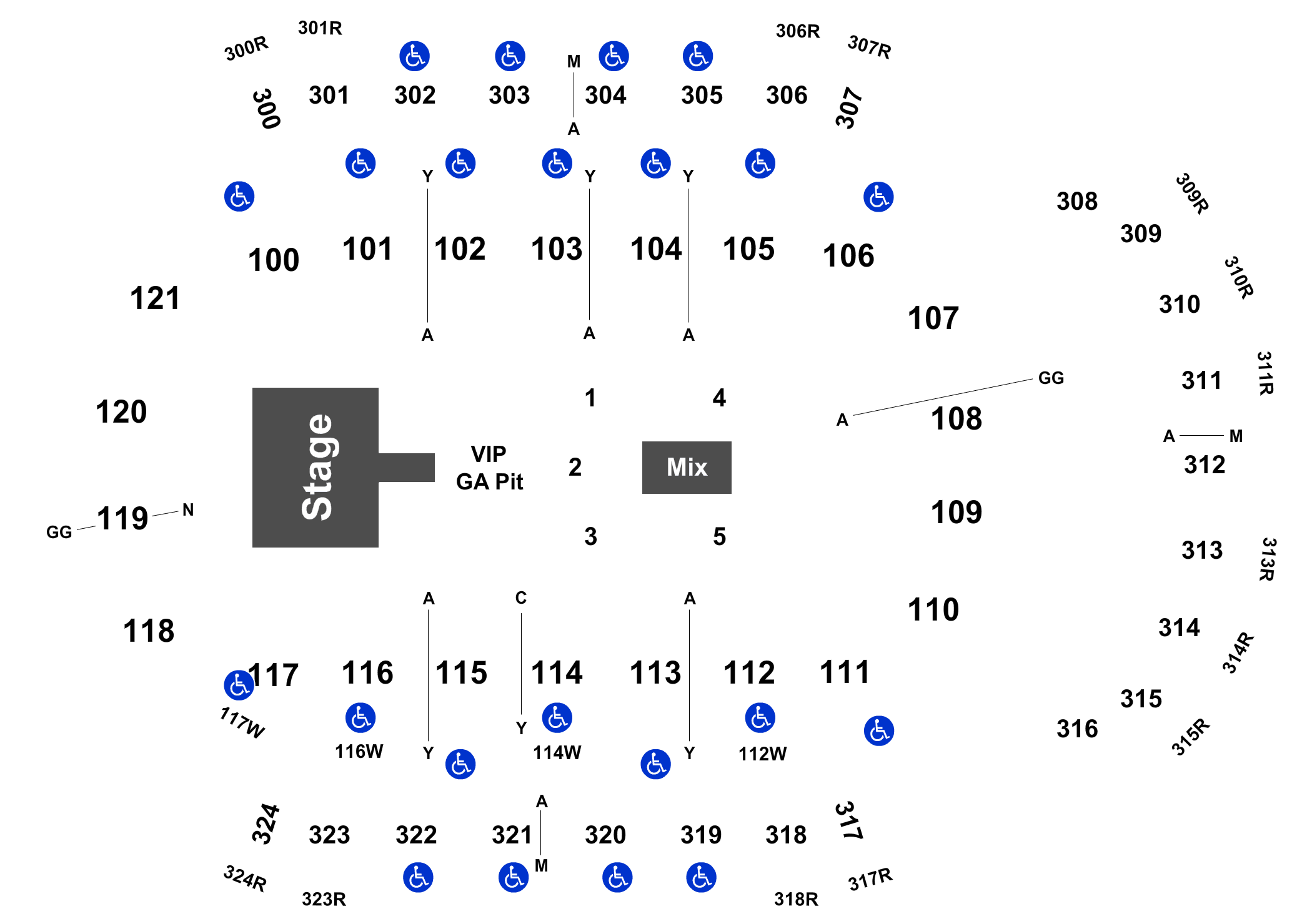Vystar Veterans Memorial Arena Concert Seating Chart