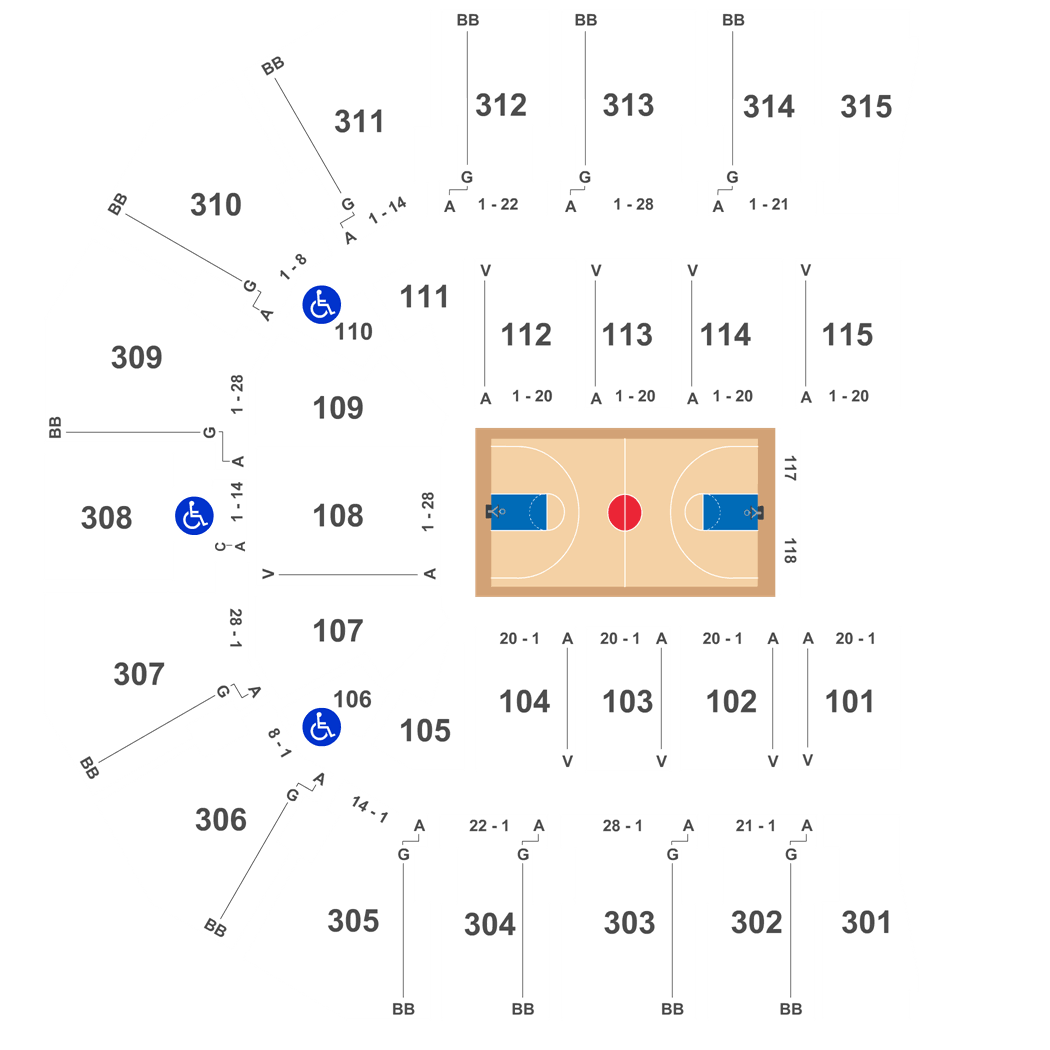 John Paul Jones Arena Basketball Seating Chart