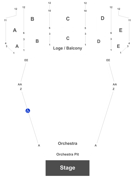 Julie Rogers Theater Seating Chart