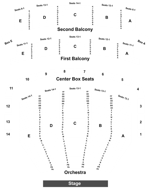 Keller Auditorium Seating Chart View