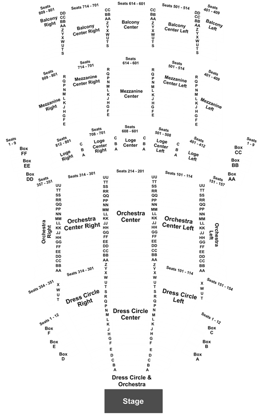 Keybank State Theater Seating Chart