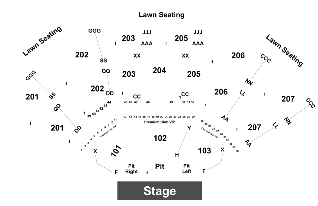 Verizon Wireless Amphitheatre At Encore Park Seating Chart