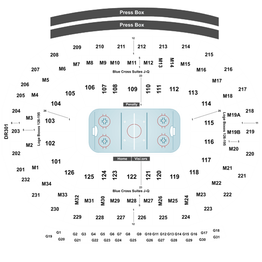 Detroit Red Wings Little Caesars Arena Seating Chart