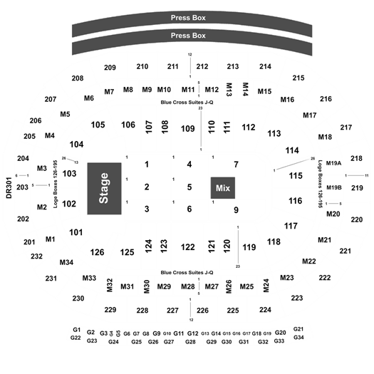 Little Caesars Arena Seating Chart & Map