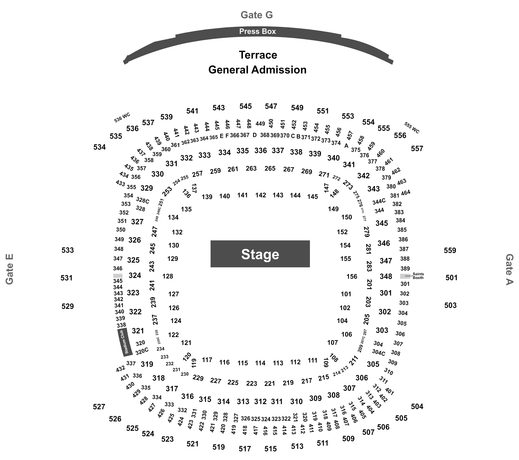 no superdome seating chart