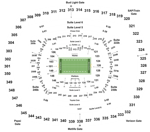 New York Jets Interactive Seating Chart