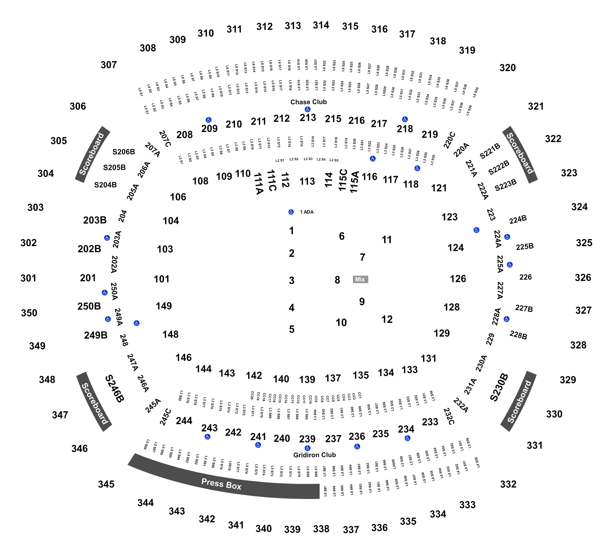 MetLife Stadium Seating Charts 