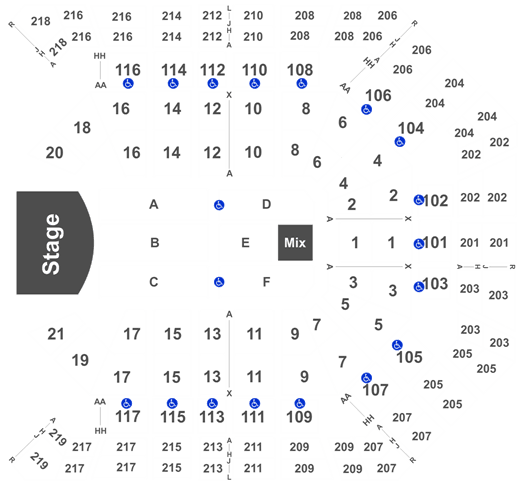 Mgm Grand Garden Arena Detailed Seating Chart