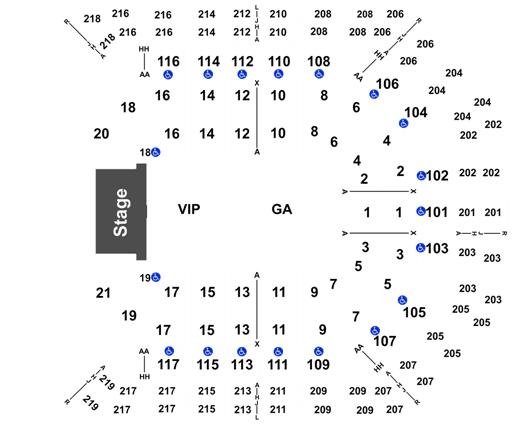 Mgm Garden Arena Detailed Seating Chart