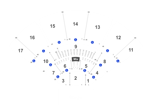 Midflorida Credit Union Amphitheatre Seating Chart With Seat Numbers