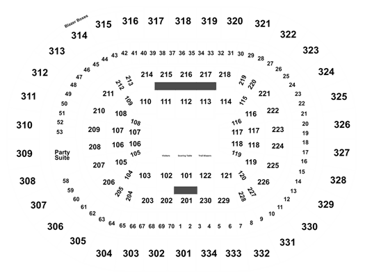 Blazers Seating Chart With Rows