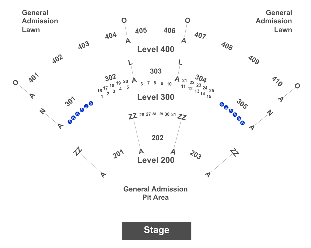 Seating Chart Budweiser Stage