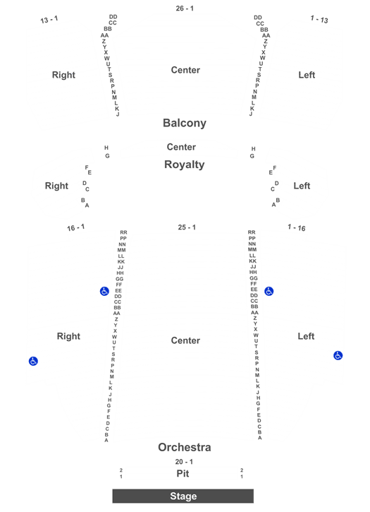 Murat Temple Seating Chart