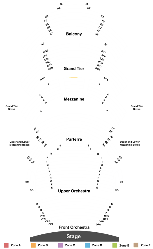 Kauffman Theater Seating Chart