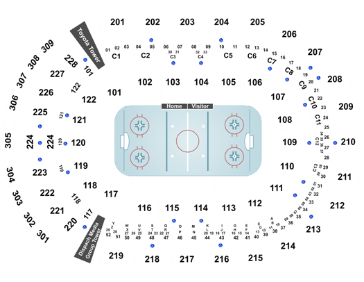 Section 107 at Nationwide Arena 