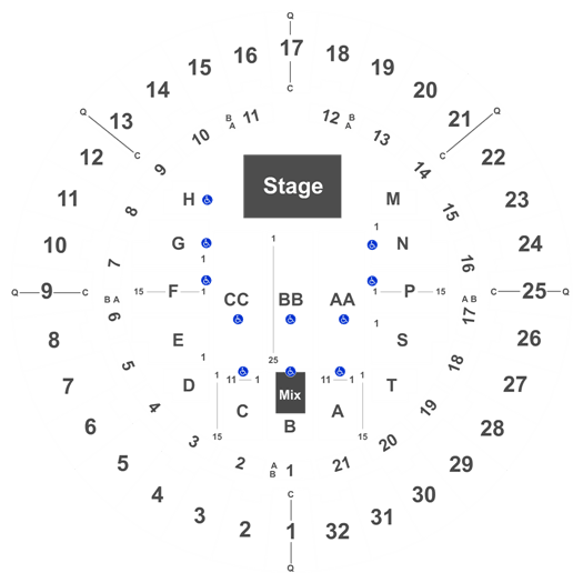 Neal Blaisdell Arena Seating Chart