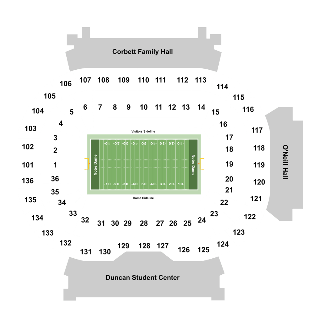 Notre Dame Stadium Seating Chart 2019