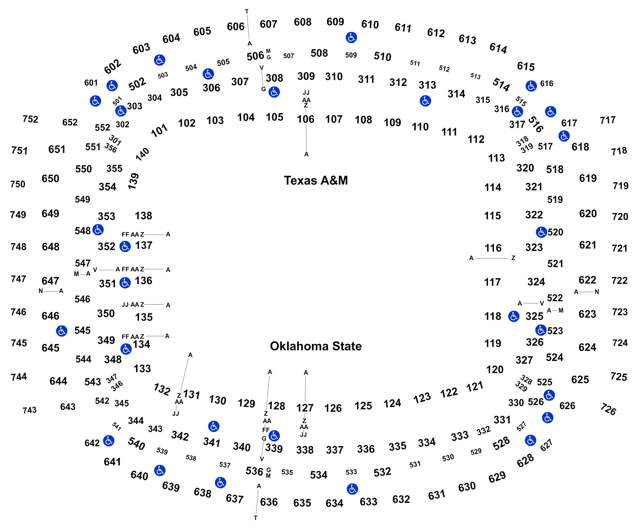 texas aggie stadium seating chart